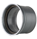 Hagos Muldenthaler Wandfutter, doppelt mit Viton-Dichtung, Länge 120 mm, Ø 100 mm