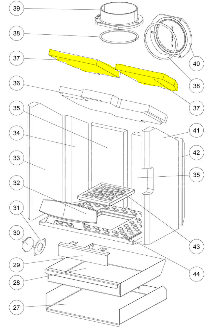 Rika Ersatzteil Umlenkplatte oben Sol Z36096